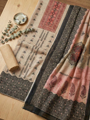 Printed Tissue Unstitched Suit With Pant & Dupatta