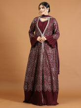 Gota Embroidery Crepe Kurta With Jacket & Dupatta