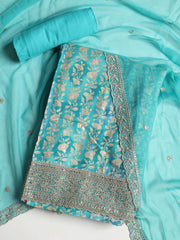 Embroidered Muslin Unstitched Suit With Dupatta