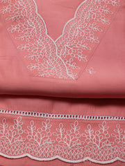 Neck Work Chanderi Unstitched Suit Piece With Dupatta