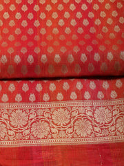 Woven Chanderi Unstitched Suit With Dupatta