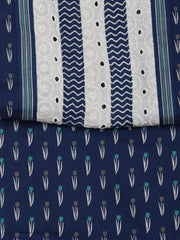 Printed Cotton Blend Unstitched Suit With Dupatta