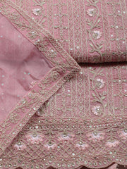 All Over Embroidered Georgette Unstitched Suit With Dupatta