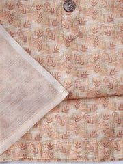 Printed Linen Unstitched Suit With Dupatta