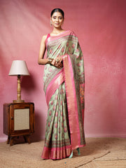 Printed Art-Tusser Saree