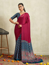 Printed Satin Saree