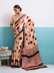 Printed Satin Saree