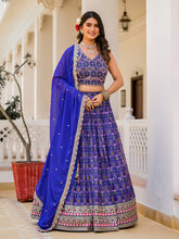 Printed Organza Choli With Lehenga & Dupatta