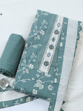 Embroidered Cotton Blend Unstitched Suit With Pant & Dupatta