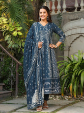 Embroidered Cotton Kurta With Pant & Dupatta