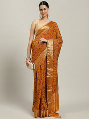 Digital Printed Cotton Blend Woven Saree