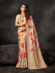 Printed Dola Silk Saree