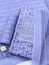 Embroidered Cotton Blend Unstitched Suit With Pant & Dupatta
