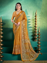 Woven Printed Georgette Saree