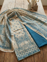 Embroidered Cotton Blend Unstitched Suit With Pant & Dupatta