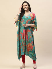 Printed Crepe Kaftan Kurta