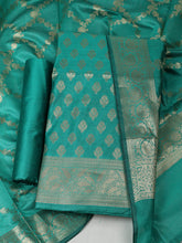 Woven Design Chanderi Unstitched Suit With Pant & Dupatta