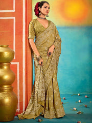 Abstract Print Art Silk Saree