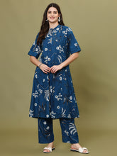 Digital Printed Cotton Blend Kurta With Pants