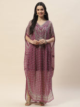 Digital Print Georgette Kaftan Kurta