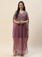 Digital Print Georgette Kaftan Kurta