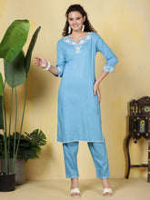Printed Cotton Blend Kurta With Pants