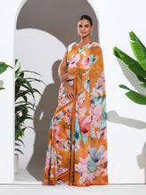Floral Printed Georgette Saree
