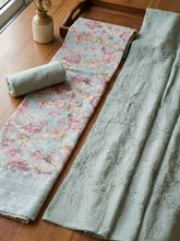 Embroidered Cotton Blend Unstitched Suit With Pant & Dupatta