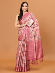 Digital Floral Printed Handloom Saree