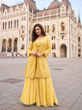 Embroidered Georgette Suit With Pant & Dupatta