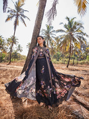 Digital Floral Printed Crepe Kaftan Dress