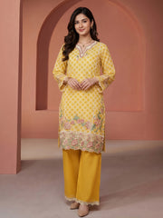 Printed Cotton Blend Kurta Set