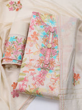 Neck Embroidered Cotton Blend Unstitched Suit With Dupatta