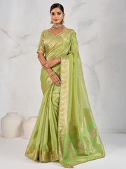 Woven Design Linen Saree