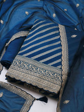 Zari Jaal Art Silk Unstitched Suit Piece With Dupatta