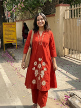 Printed Cotton Blend Kurta With Pant