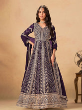 Embroidered Georgette Semi Stitched Kurta With Pant & Dupatta