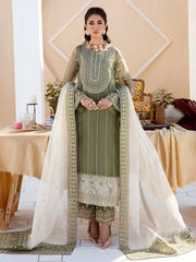 Embroidered Organza Semi Stitched Suit
