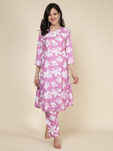 Printed Cotton Blend Kurta With Pants