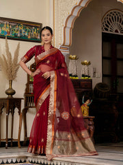 Woven Border Tissue Saree