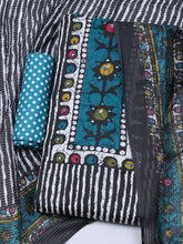 Printed Cotton Blend Unstitched Suit With Dupatta