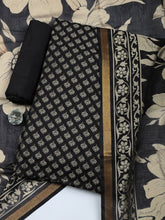 Printed Chanderi Unstitched Suit With Pant & Dupatta