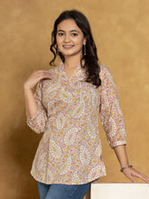 Printed Cotton Blend Short Kurti