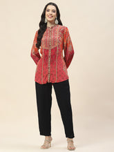 Digital Print Crepe Short Kurta