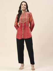 Digital Print Crepe Short Kurta