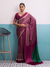 Printed Satin Saree