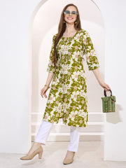 Floral Printed Cotton Kurta