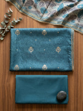 Embroidered Art Silk Unstitched Suit Pant & Dupatta