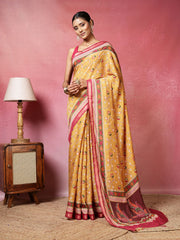 Digital Printed Art Silk Saree