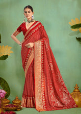 Digital Printed Art Silk Saree